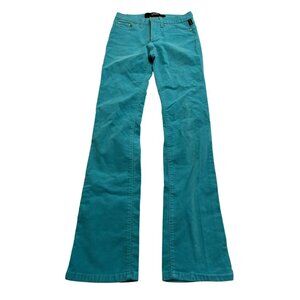 Vintage Versace Bootcut Jeans in Turquoise Blue
